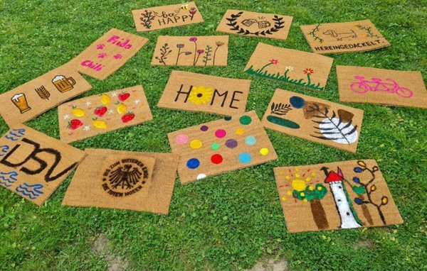 Kreativzeit im Gartenschaupark: Fußmatten gestalten