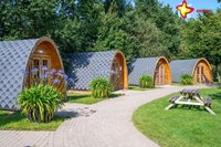 Blick auf die Camping Pods