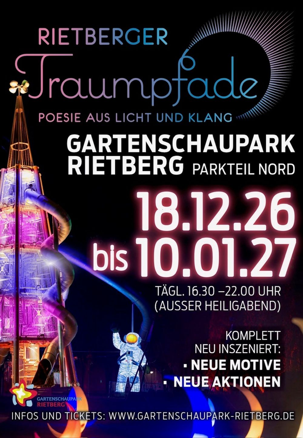 Plakat der Rietberger Traumpfade